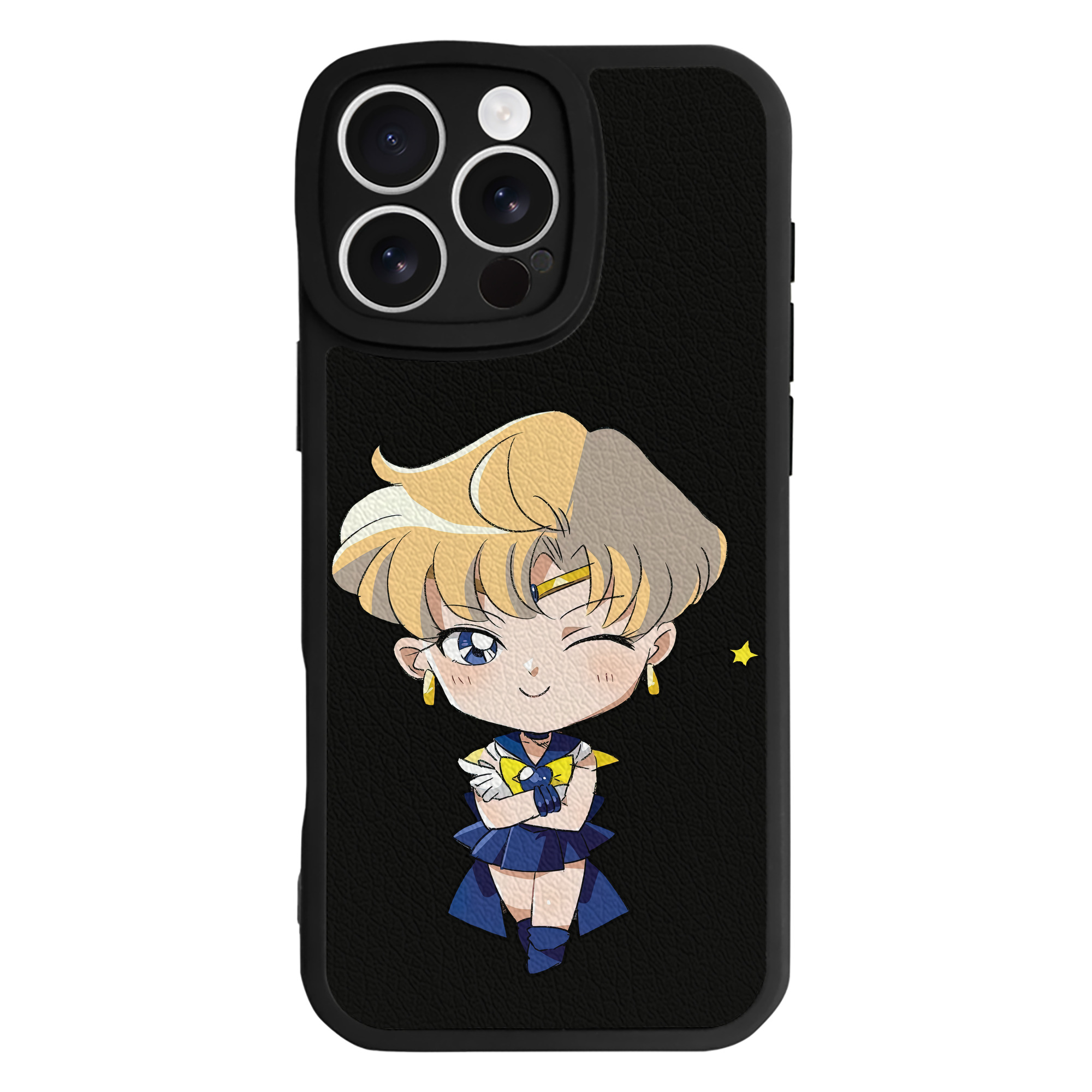 （画像用） 美少女戦士セーラームーン 天王はるか Sailor Moon Tenoh Haruka 【iPhone 16シリーズ対応】シリコンスマホケース（レザー調） 材質：シリコン